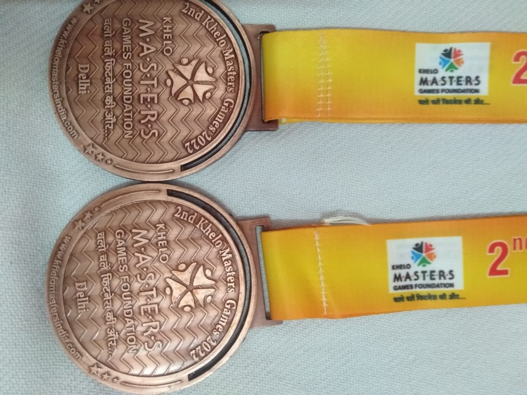खेलो मास्टर्स राष्ट्रीय प्रतियोगिता में 82 वर्षीय लक्ष्मी नारायण ने जीते 2 कांस्य पदक