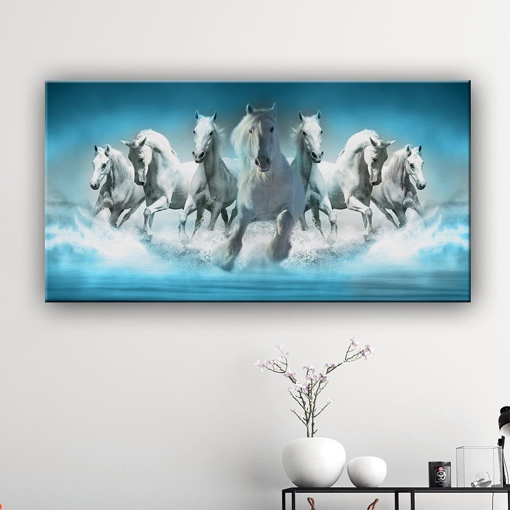 Painting of seven horses