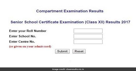 CBSE Class XII Compartment Result 2017 Declared 