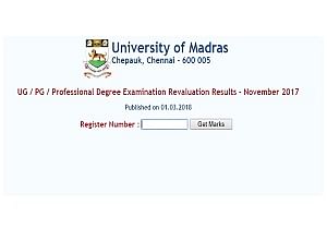 Madras University Revaluation Result 2017 Declared for UG, PG