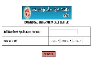 MPPSC Interview Call Letter for Assistant Registrar Examination 2018; Check the Details