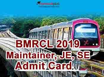 BMRCL JE, SE 2019 Releases Admit Card, Download Now