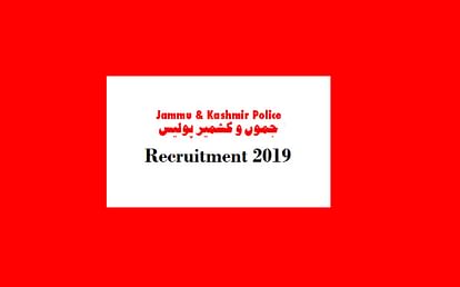 JK Police Recruitment 2019: Vacancy for Constable (Male/ Female) Posts, Last Date October 22
