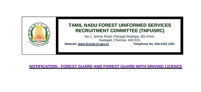 TNFUSRC To Recruit 320 Forest Guards, Salary Upto 57 Thousand, 12th Pass Candidates can Apply