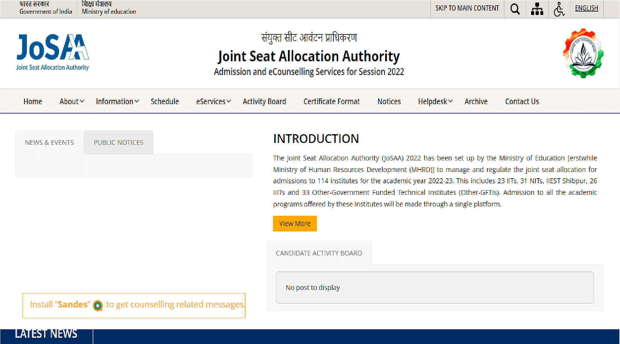 JoSAA Seat Matrix Updated; 1000+ Seats Added in the Counselling
