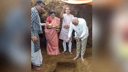 Gujarat CM Bhupendra Patel participates in Bhoomi Pujan of the new campus of NIMCJ