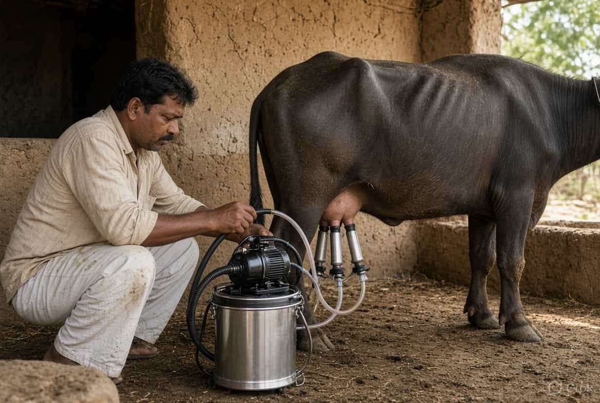 डेयरी किसानों के लिए कई मोर्चों पर फायदेमंद साबित हो सकती है मिल्किंग मशीन।