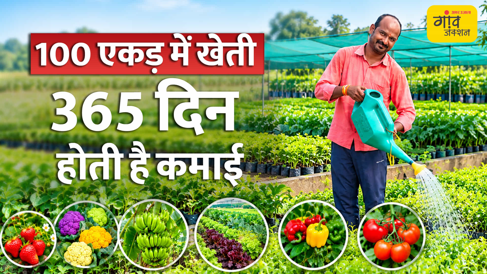 100 एकड़ में खेती का मॉडल