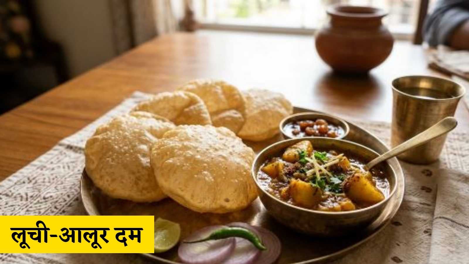 बंगाल में त्योहारों के भोजन की बात हो और लूची-आलूर दम का जिक्र न आए, ऐसा कम ही होता है।
