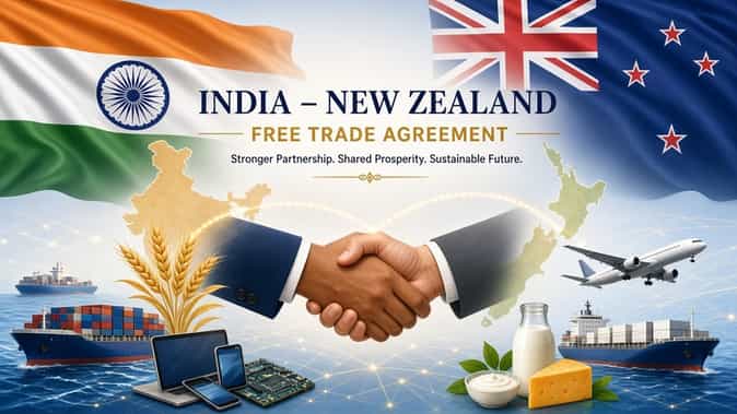 India New Zealand Free Trade Agreement: भारत-न्यूजीलैंड मुक्त व्यापार समझौता 20 अक्टूबर से लागू होगा India New Zealand Free Trade Agreement: भारत-न्यूजीलैंड मुक्त व्यापार समझौता 20 अक्टूबर से लागू होगा