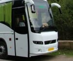 fire in volvo bus in roorkee.