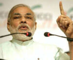 flood in gujrat and narendr modi rally 