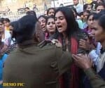 A police man suspended for eve teasing.