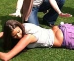 model is suing playboy after golfer whacks her on the bum 