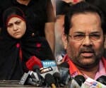 Sabir Ali's wife protests outside Naqvi residence