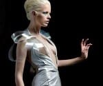 Clothing made of special fabric becomes transparent when wearer's heartbeat increases