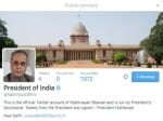 president of india now on twitter