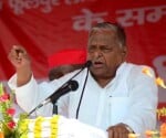mulayam singh yadav gets angry on bypoll result.