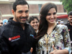 John Abraham in delhi with koyal rana.