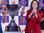 ISL trophy launched in presence of icon players in mumbai.