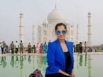 sania mirza in agra to see tajmahal.