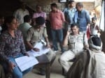 police take statement of gang rape victim.