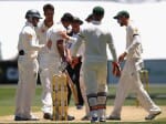when Mitchell Johnson welcomes Virat Kohli by a bouncher.
