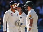 David warner clash with virat kohli at 4th day.