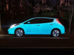 Glowing the dark Nissan Leaf looks electric