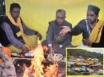 President Pranab Mukherjee paid obeisance at Baglamukhi temple in kangra himachal pradesh.
