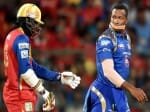 Kieron Pollard put a tape on his mouth during IPL 8 match