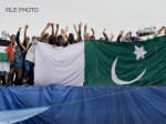 pakistani flag have been waved at srinagar today 