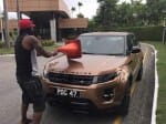 chris gayle distroying dwayne bravo's car