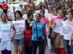 protest by girls against eve teasing in punjab university