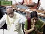 Advani happy on Sushma's Statement in parliament.