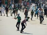 beef ban, violent protests erupt in old city srinagar