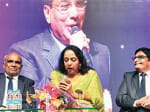 Hema Malini 'yawning' during a meet