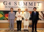 modi hosts G4 summit in newyork
