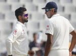 when jadeja meet R Ashwin During mohali test