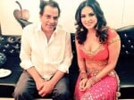 Sunny Leone meets veteran actor dharmendra