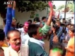 celebrations already in place as mahagatbandhan towards victory