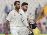 Cheteshwar Pujara is only batsman who hit six in mohali test