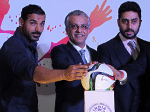 Abhishek-John show friendship for football and World Cup.