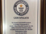 Prime Minister assigned Guinness Book of World Records certificate