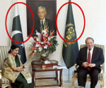 tiranga is missing in sushma swaraj and nawaz sharif meeting