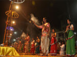 narendra modi and shinzo abe attend ganga aarti today in varanasi