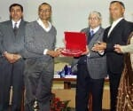 nobel winner Professor addressed to student in PU campus
