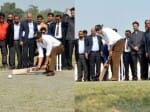 mohammad azharuddin in lucknow in an event.