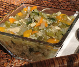 lettuce and chicken soup