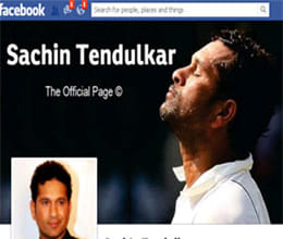 sachin launches his official facebook page